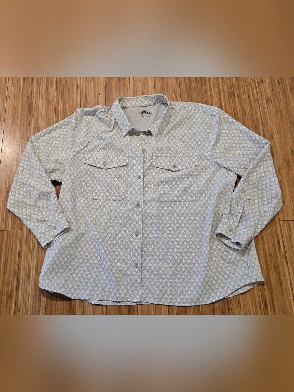 Eddie Bauer Patterned Long-Sleeve Button-Up Shirt
